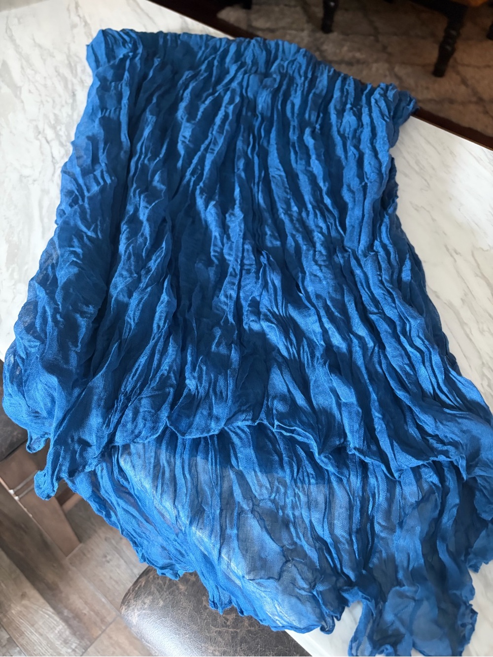 Table Runners set of (2) Blue Cheesecloth